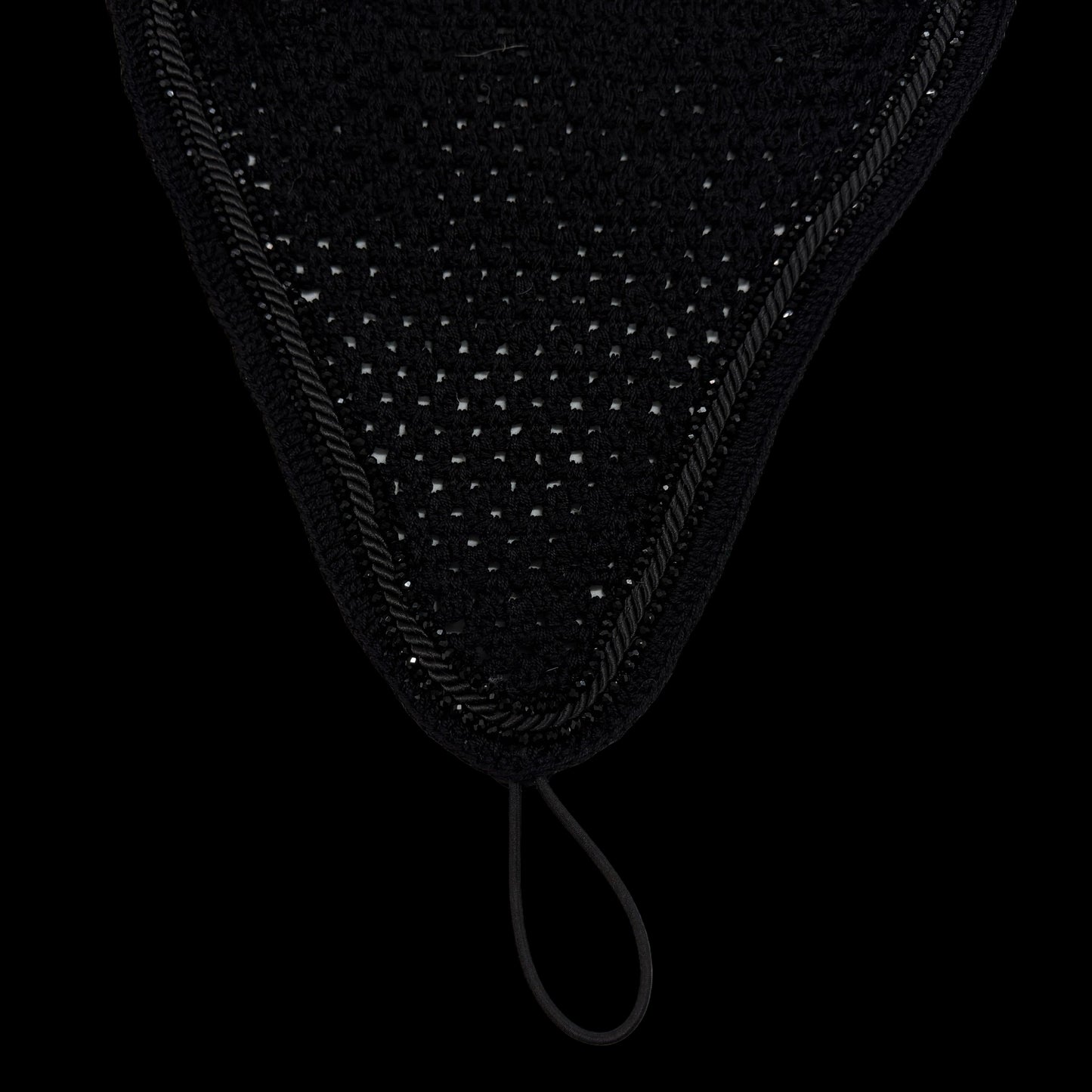 Tiedown Bonnets - Black Base/Straight Edge/With Bling