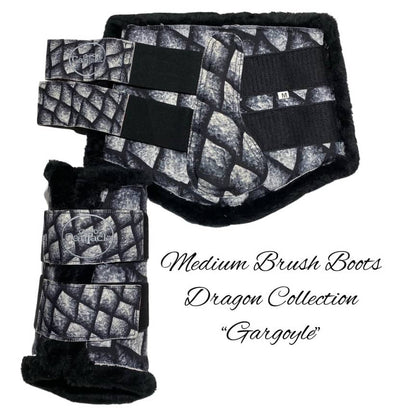 Dragon Brush Boots - Gargoyle - Medium & Large