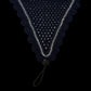 Tiedown Bonnets - Navy Base/Scalloped Edge/With Bling