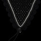 Tiedown Bonnets - Black Base/Scalloped Edge/With Bling