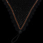 Tiedown Bonnets - Black Base/Scalloped Edge/With Bling