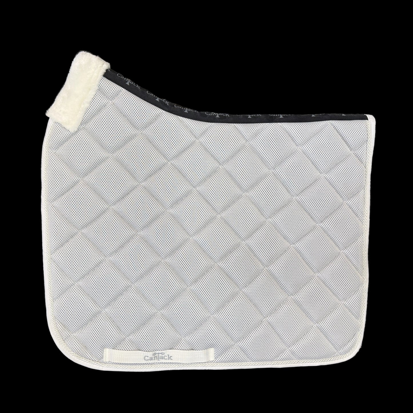 Mesh Pad Dressage - White w/White Trim & Fur