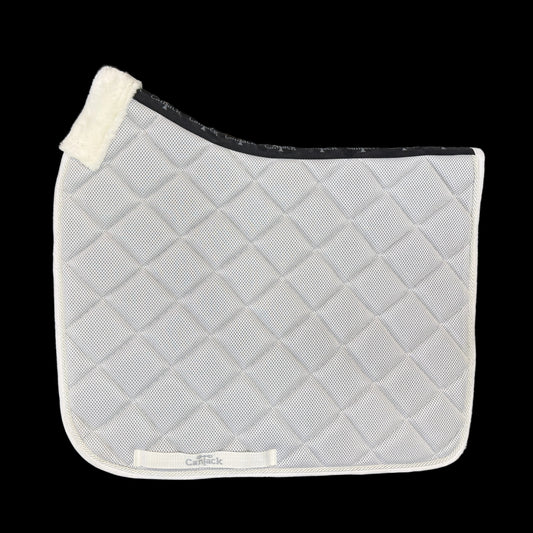 Mesh Pad Dressage - White w/White Trim & Fur