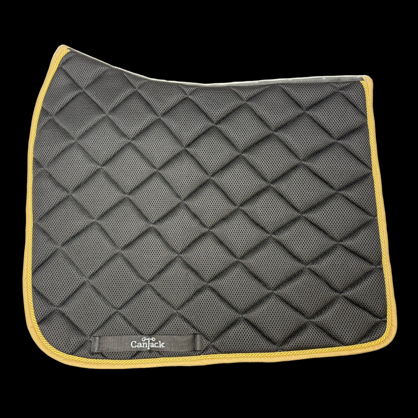 Mesh Pad Dressage - Black w/Gold Trim
