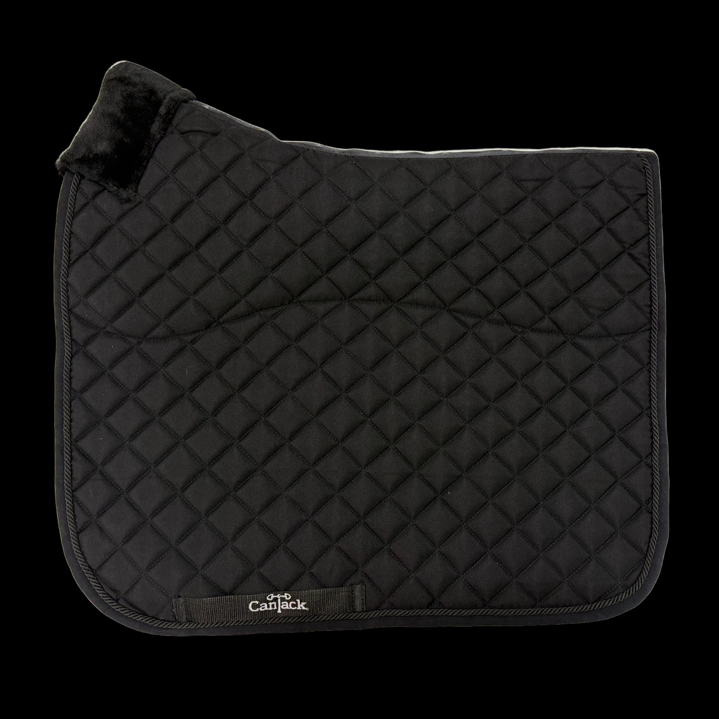 Pro Plus Dressage Pads - Black, Black Trim
