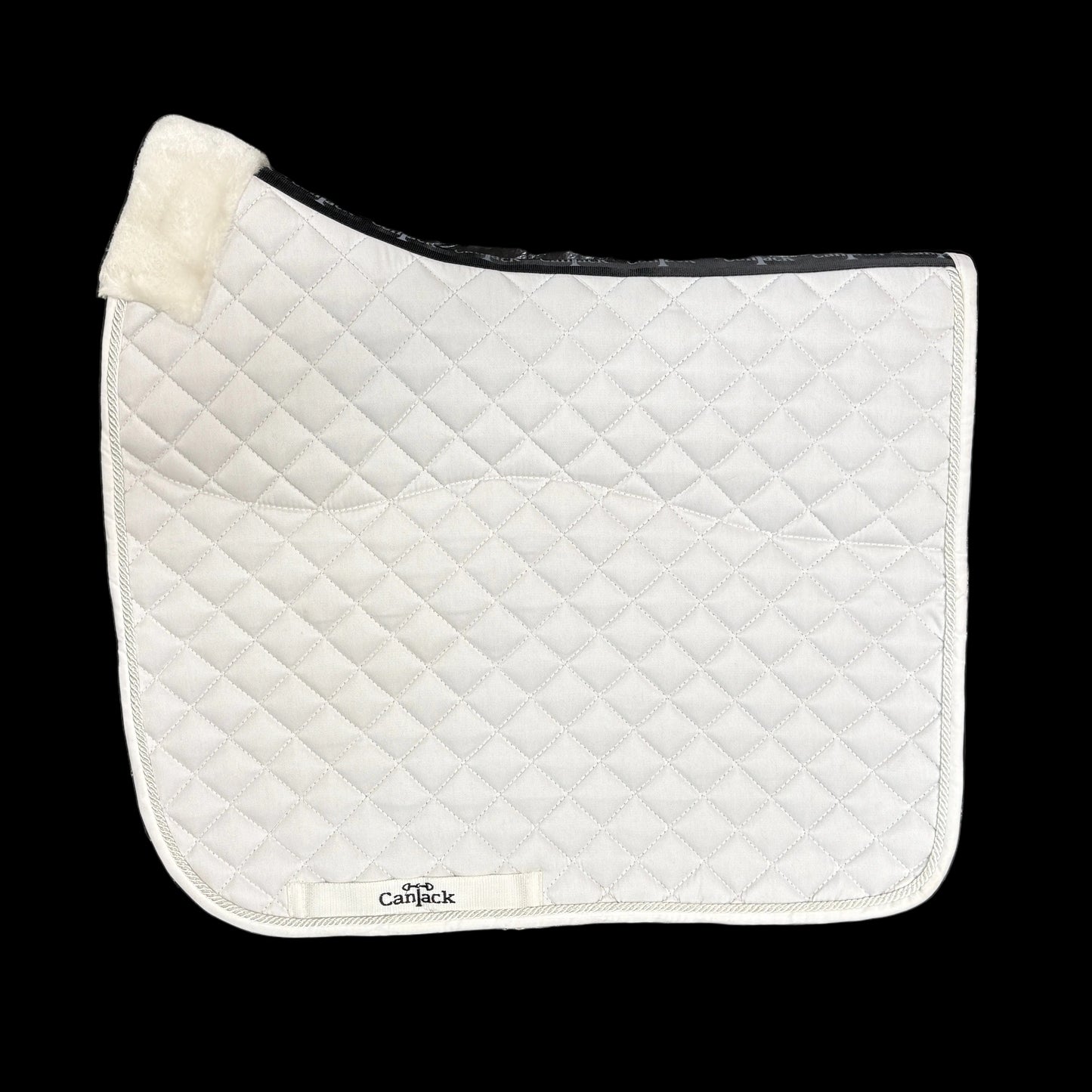 Pro Plus Dressage Pads - White, White Trim