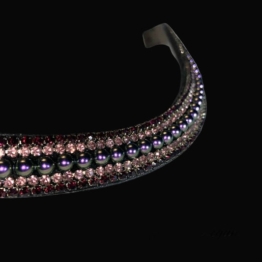 IceT Pearl Browbands - Full 16"  Style - Purple Bubble Gum (Final Sale)