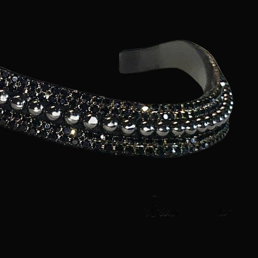 IceT Pearl Browbands - Cob 15"  Style - Black Beauty (Final Sale)