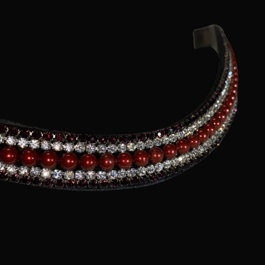 IceT Pearl Browbands - Cob 15"  Style - Crimson Crown (Final Sale)