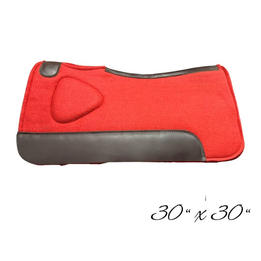 Western Bump Up Pads - Red 30" X 30"