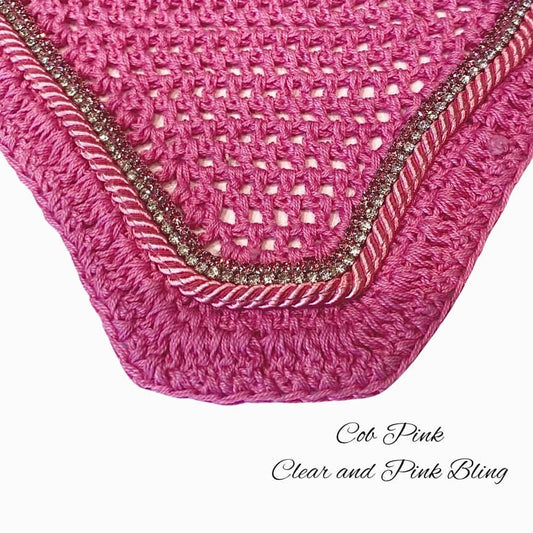 Classic Cut Bonnets - Cob - Pink Base/Pink Straight Edge/1 Clear Bling/1 Pink Bling/1 Pink Piping