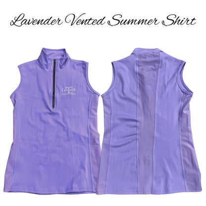 Sleeveless Vented Shirts - Lavender