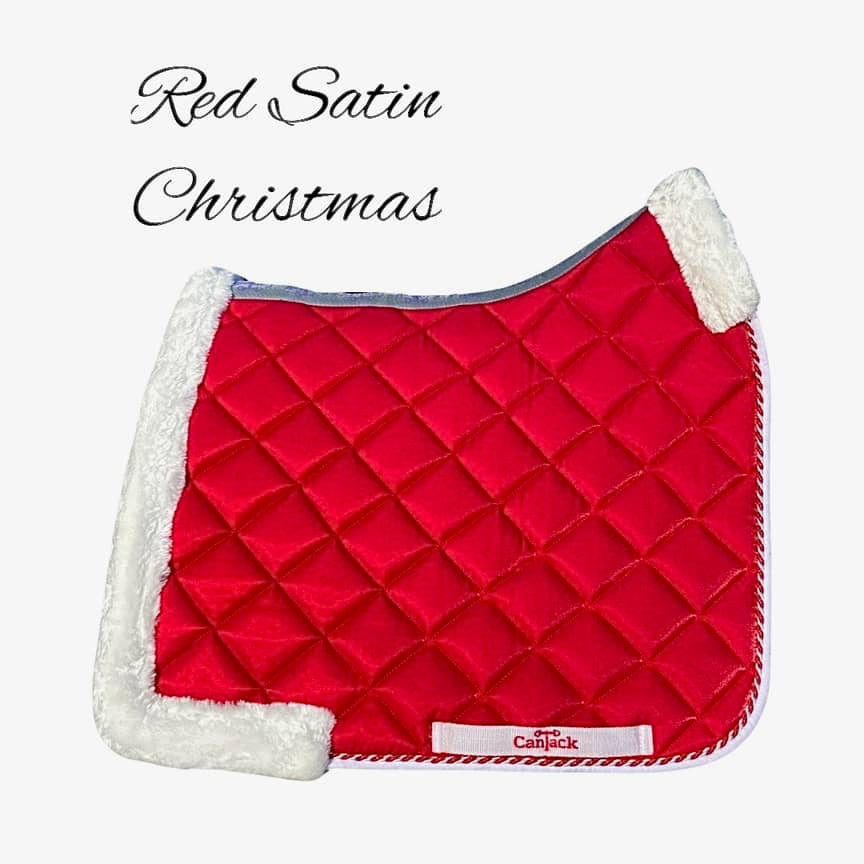 Christmas Dressage Pads - Candy Cane