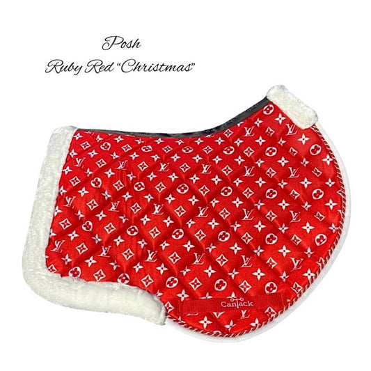 Posh Jumper Pads - Ruby Red and Candy Cane w/ Fur