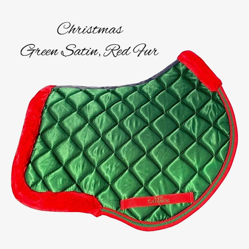 Christmas Jumper Pads - Green Satin