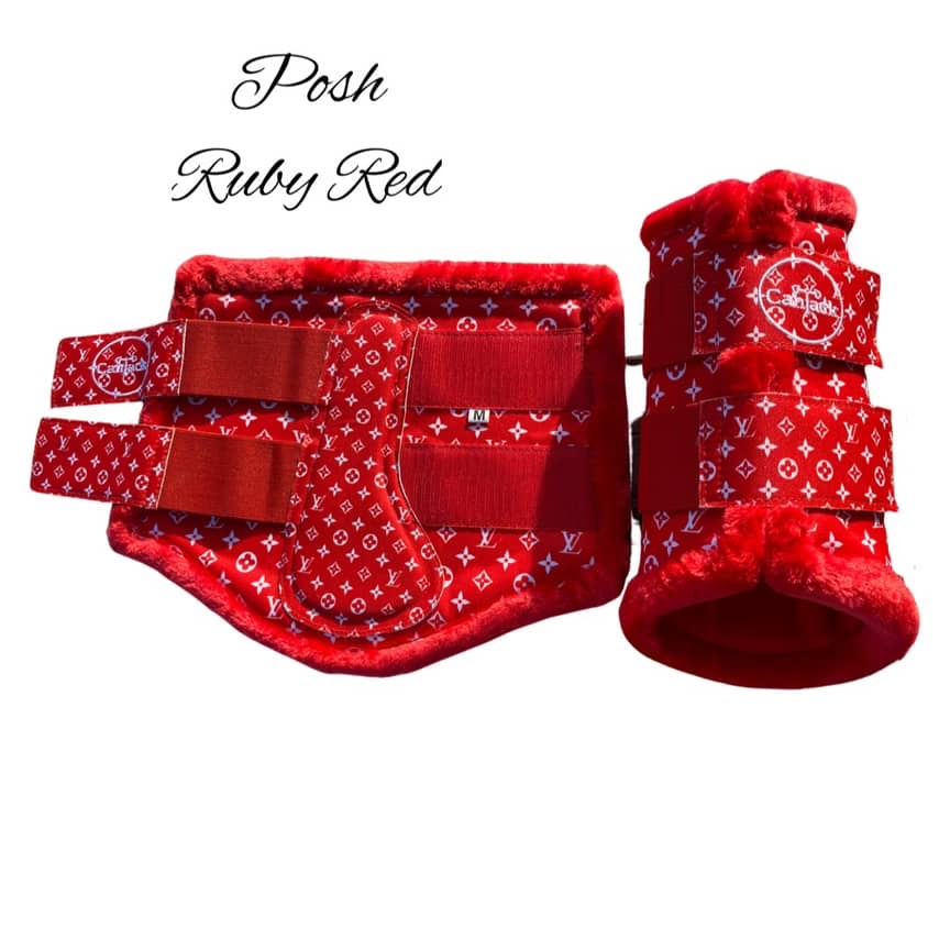 Posh Pony Brush Boots - Ruby Red