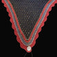 Soundproof - Tiedown Bonnets - Charcoal Base/Red Scallops/3 Clear Bling/Grey & Red Piping