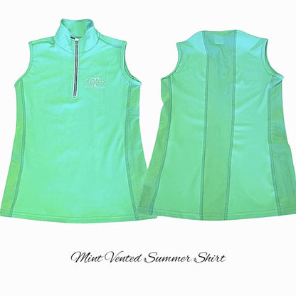 Sleeveless Vented Shirts - Mint