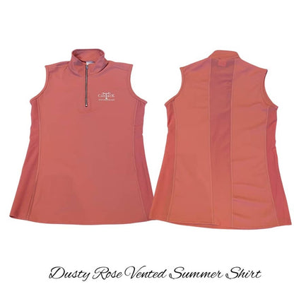 Sleeveless Vented Shirts - Dusty Rose