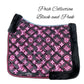 Posh Dressage Pads - Black and Pink w/ Fur