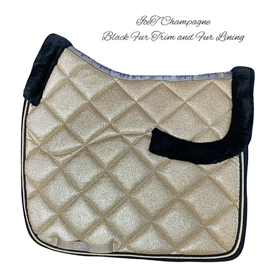 IceT Dressage Pads - Champagne w/ Fur