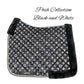 Posh Dressage Pads - Black and White w/ Fur