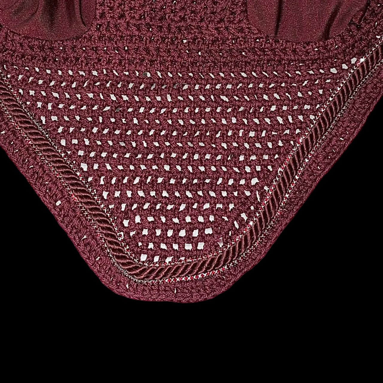 Classic Cut Bonnets - Burgundy Base/Straight Edge/With Bling