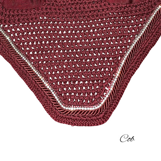 Classic Cut Bonnets - Cob - Burgundy Base/Burgundy Straight Edge/1 Clear Bling/1 Burgundy Bling/1 Burgundy Piping