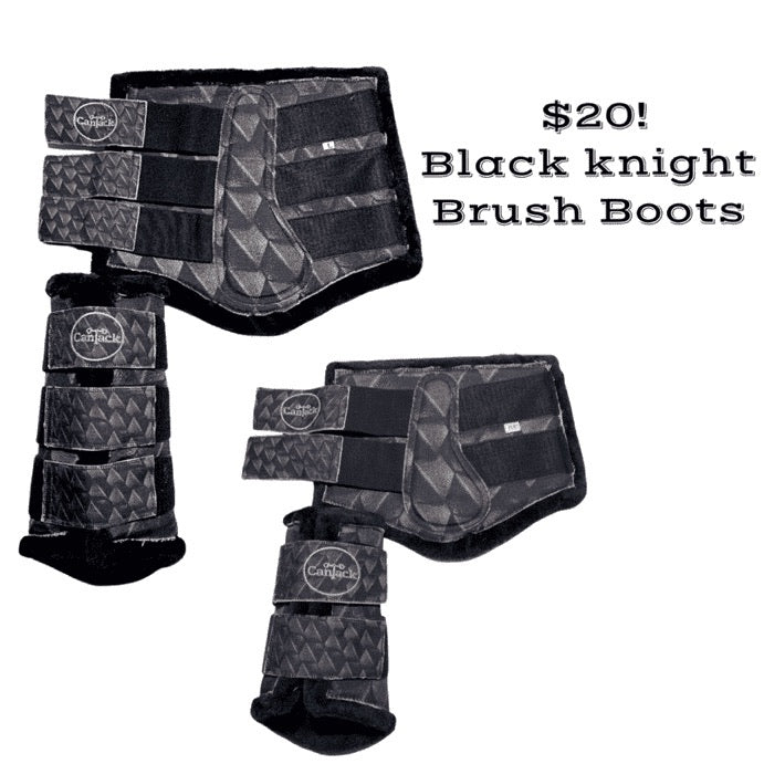 Dragon Brush Boots - Black Knight - Large