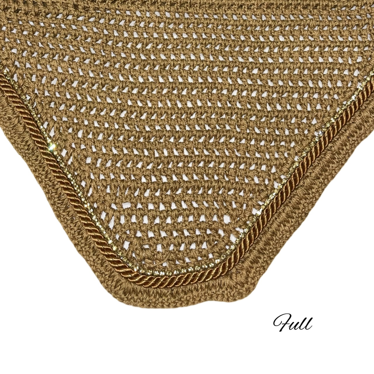 Classic Cut Bonnets - Full - Buckskin Base/Buckskin Straight Edge/1 Gold Bling/1 Buckskin Piping