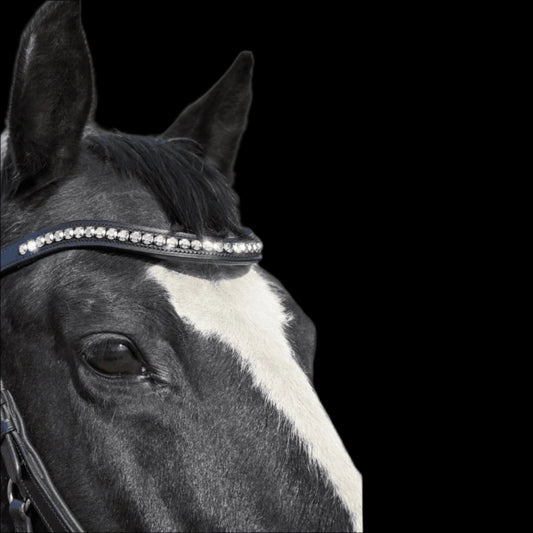 IceT Single Row Browbands -  Full 16" - Black Base/ Style - Kate