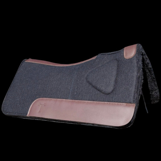 Western Bump Up Pads w/Fleece  - Black