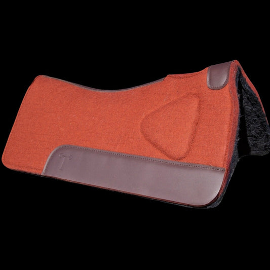 Western Bump Up Pads w/Fleece - Burnt Orange