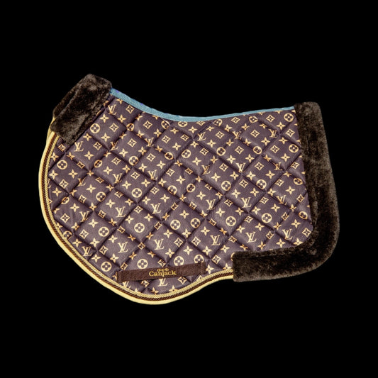 Posh Jumper Pads - Brown and Gold w/ Fur