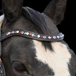 IceT Single Row Browbands - Cob 15" - Black Base/ Style - Millie