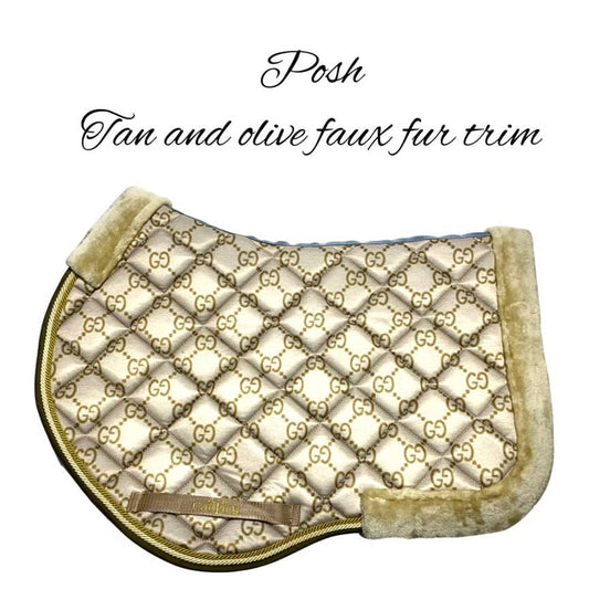 Posh Jumper Pads - Beige and Gold w/ Fur