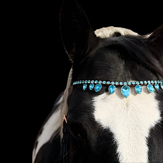 Royal T Browbands - Full 16" Teal
