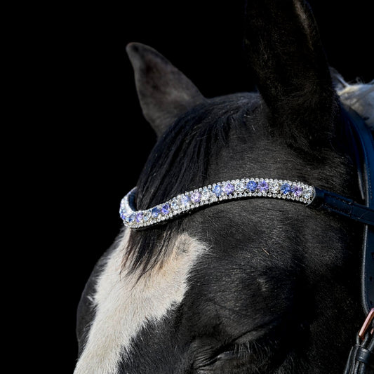 IceT 3 Row Browbands - Lavender Rose