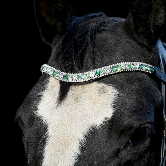 IceT Browbands 3 row - Pony 14" / Style -Lucky Leprechaun