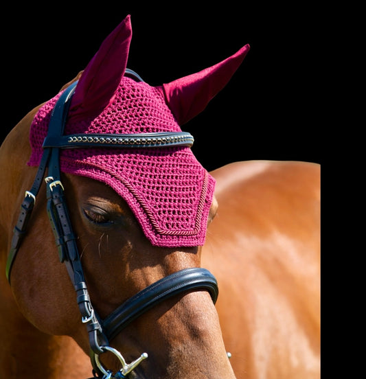 Classic Cut Bonnets - Pony -Single Row Piping - Merlot - Straight Edge