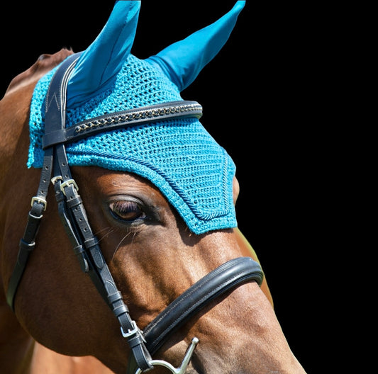 Classic Cut Bonnets - Pony -Single Row Piping - Midnight Teal Straight Edge