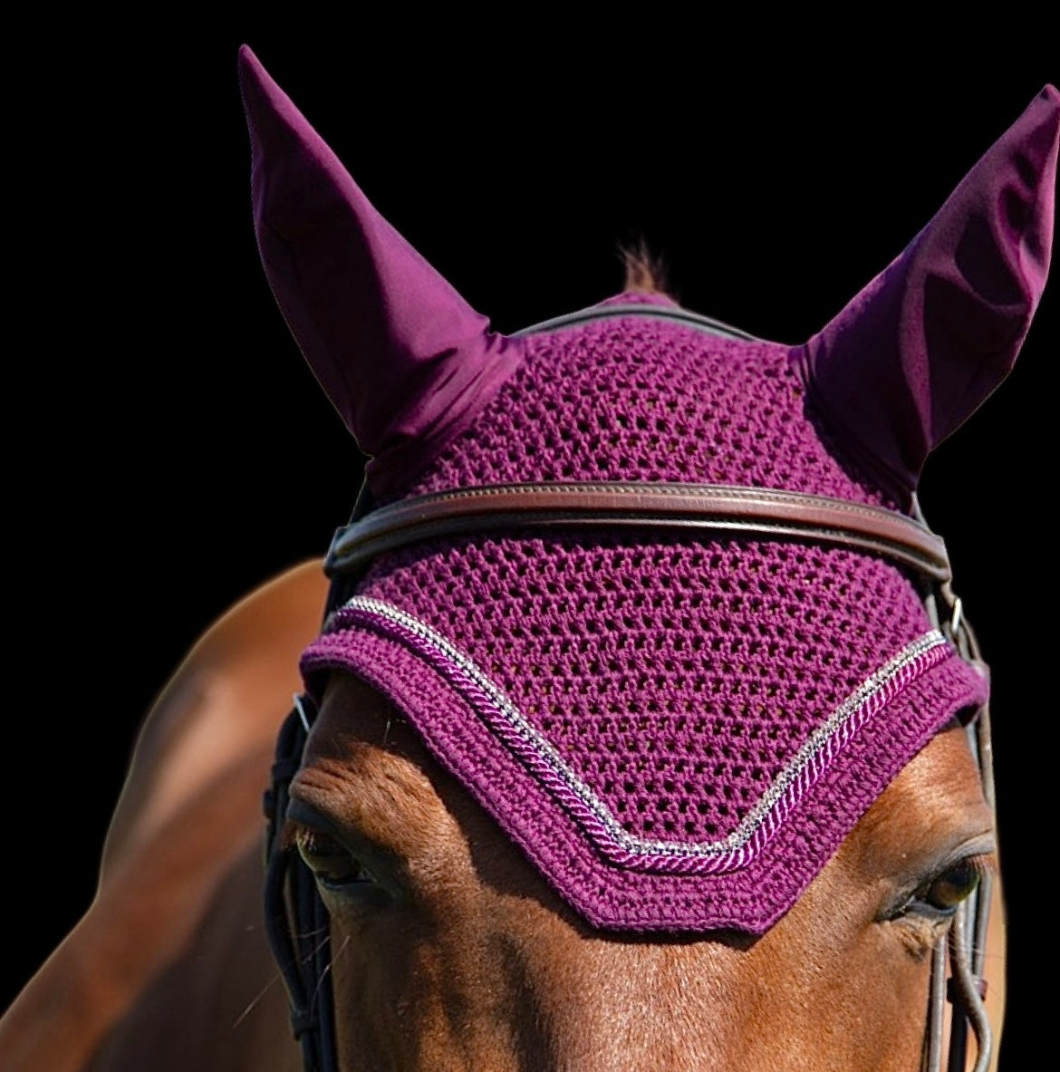 Classic Cut Bonnets - Plum Base/Straight Edge/With Bling