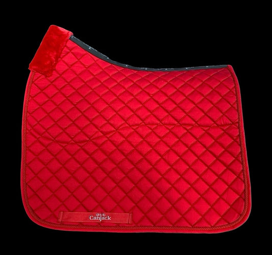 Pro Plus Dressage Pads - Red, Red Trim