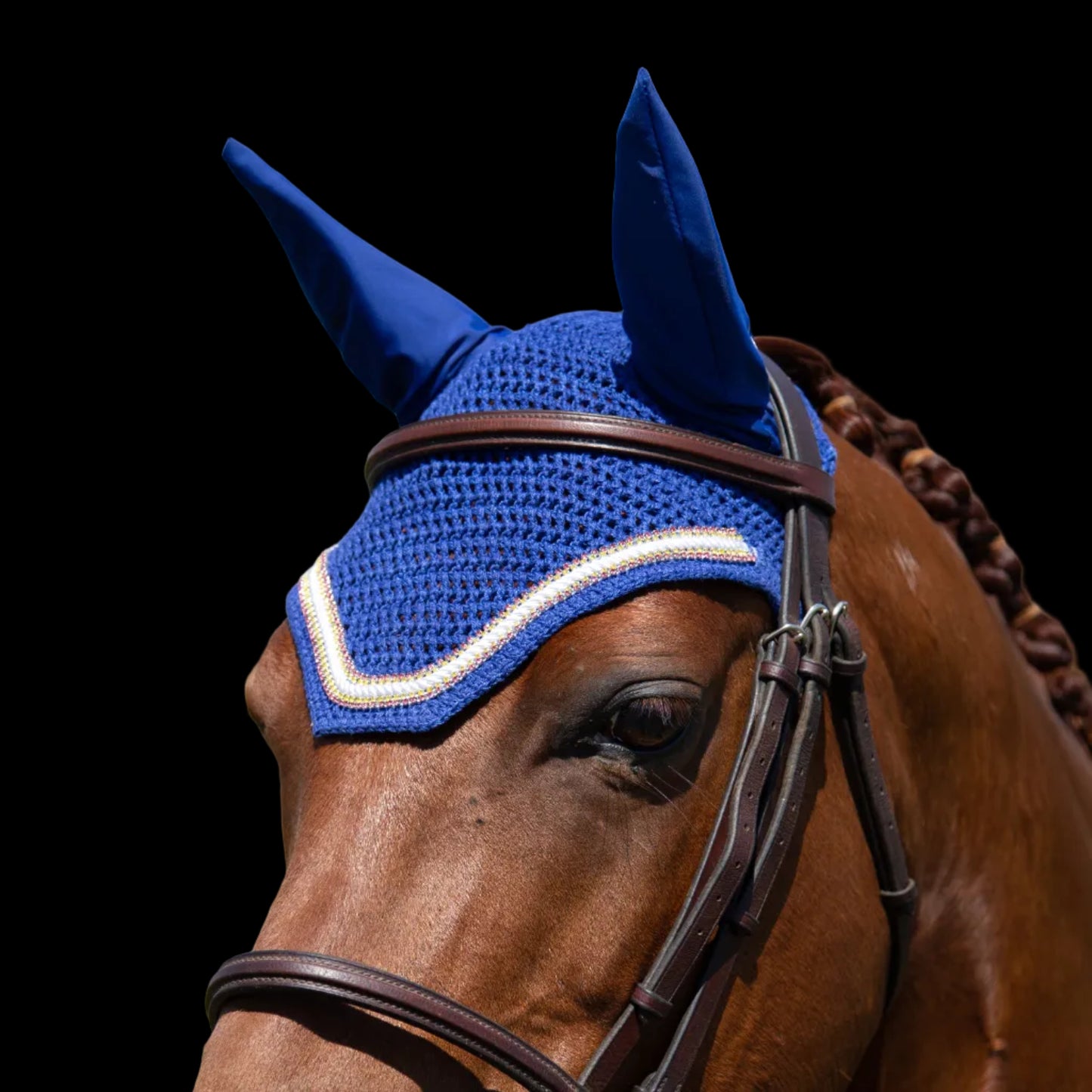 Classic Cut Bonnets - Royal Blue Base/Straight Edge/With Bling