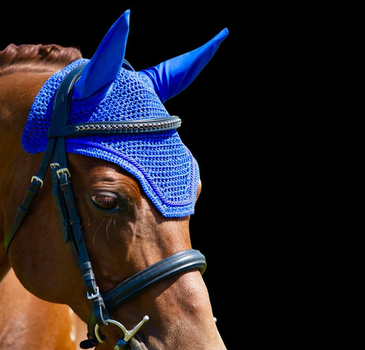 Classic Cut Bonnets - Pony -Single Row Piping - Royal Blue - Straight Edge