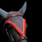 Soundproof - Tiedown Bonnets - Charcoal Base/Red Scallops/2 Clear Bling/2 Red & 1 Grey Piping