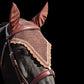 Tiedown Bonnets - Brown Base/Scalloped Edge/With Bling