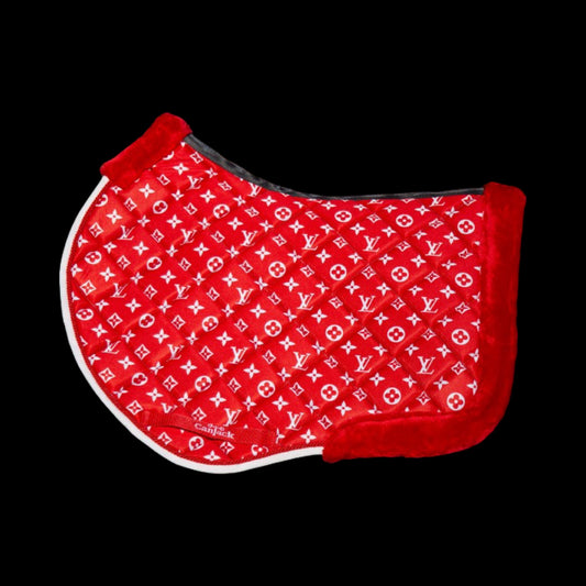 Posh Jumper Pads - Ruby Red and White w/ Fur